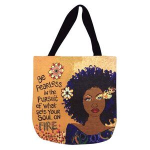 Shades Of Color Beach Tote Travel Vacation Bag, Large  "Soul on Fire"